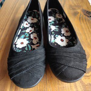 ROCKET DOG Juniper Coast Black Fabric 8.5 Flats